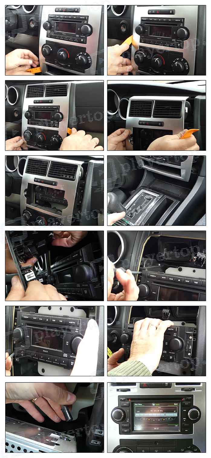 installation autoradio dodge charger